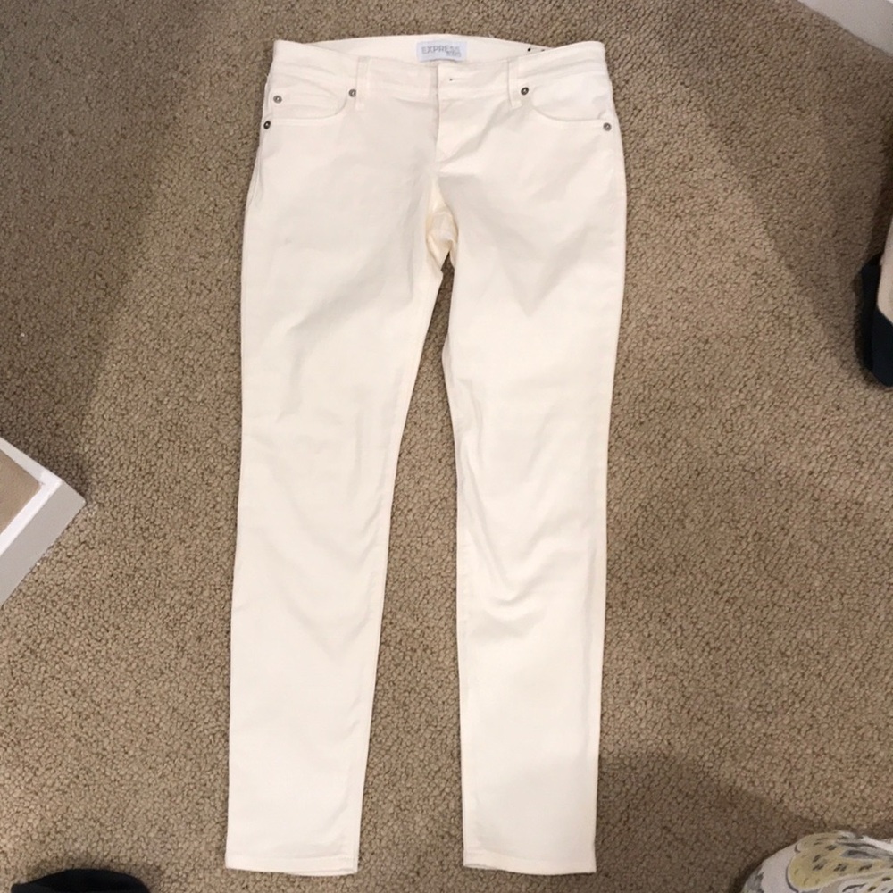 Express Cream Skinny Jeans Sz 2S